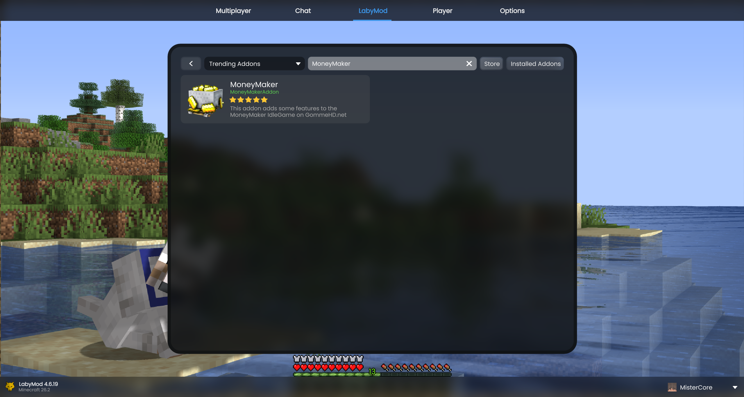MoneyMaker im LabyMod-Addon-Store